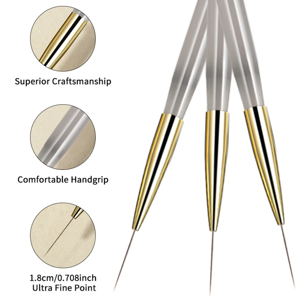 1/2/5 Adet Tırnak Sanatı Liner - Detailing Brush Set incelemesi ve fiyatı
